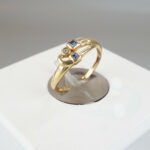 Christian gouden ring met saffier