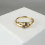Christian gouden ring met saffier