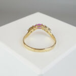 Christian ring met robijn en diamant