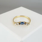 Christian ring met saffier en diamant