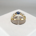 Christian ring met saffier en diamant