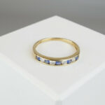Christian ring met saffier en zirkonia