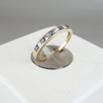 Christian ring met saffier en zirkonia