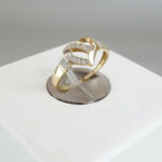 Gouden hart ring met diamanten