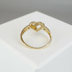 Gouden hart ring met diamanten