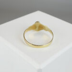 Gouden ring met ovale bloedkoraal