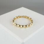 14 karaat gouden blokjes ring