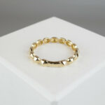 14 karaat gouden blokjes ring