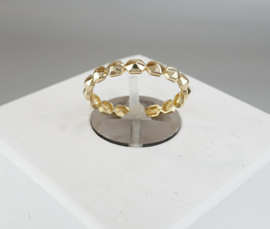 14 karaat gouden blokjes ring