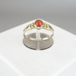 14 karaat ring met bloedkoraal