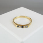 Gouden alliance saffier en diamant