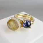 Christian gouden ring met ioliet