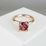 Christian toermalijn rose gouden ring