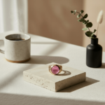 Christian rosé goud ring met toermalijn