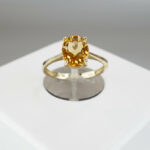 Christian 14 karaat ring met citrien