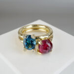 Christian gouden ring met toermalijn