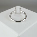 Christian wit goud twee balken ring