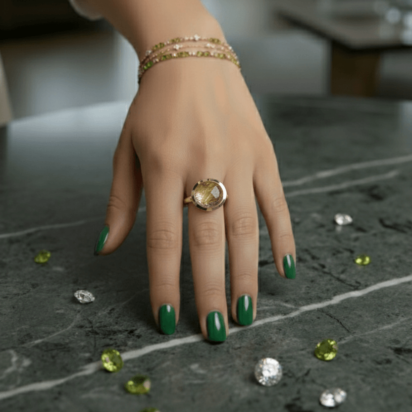 Christian gouden ring met rutielkwarts