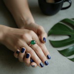 Christian gouden ring met smaragd