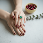 Christian ring met groene smaragd