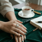 18 karaat wit gouden diamanten ring met parel