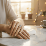 Christian ring met sky topaas