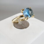 Christian ring London blue topaas