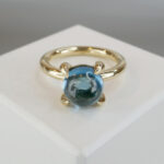 Christian ring London blue topaas