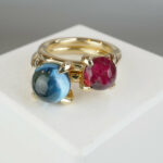 Christian ring London blue topaas