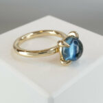Christian ring London blue topaas