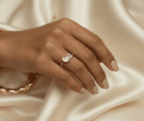 Christian ring bicolor met diamanten