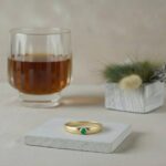 Gouden ring met 1 smaragd