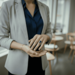 Gouden ring met ovale saffier