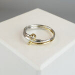 Christian bicolor ring met diamanten