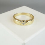 Christian solitair gouden ring
