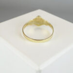 Gouden ring met 1 bloedkoraal