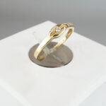 Geel gouden ring met 1 diamant