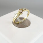 Christian fantasie ring met 1 diamant