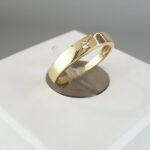 Geel gouden Christian ring met diamant