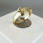 Geel goud Christian ring met diamanten