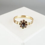 Gouden Christian ring met granaten