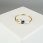 Saffier gouden ring