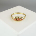 3 bloedkoralen gouden ring