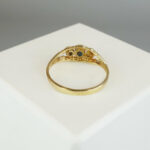 3 bloedkoralen gouden ring