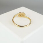 Gouden Christian ring met 2 diamanten