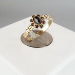 Gouden Christian ring met granaten