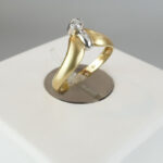 Bi color gouden ring met diamant