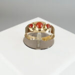 Gouden bloedkoraal ring