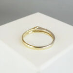 Bi color gouden ring met 0.04ct.