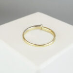 Bi color gouden ring met 0.02ct.